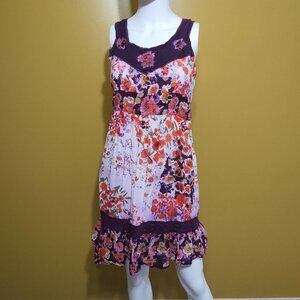 Bhag's Boho Sleeveless Floral Cotton Sun Dress M